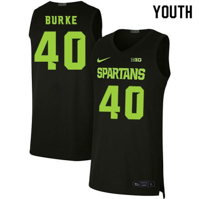 Youth Michigan State Spartans NCAA #40 Braden Burke Black Authentic Nike 2019-20 Stitched College Basketball Jersey QW32O55AY